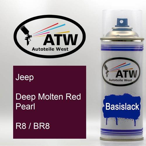 Jeep, Deep Molten Red Pearl, R8 / BR8: 400ml Sprühdose, von ATW Autoteile West.
